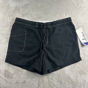 Catalina Swim Short Male M Black Brief Shorts Front Pocket